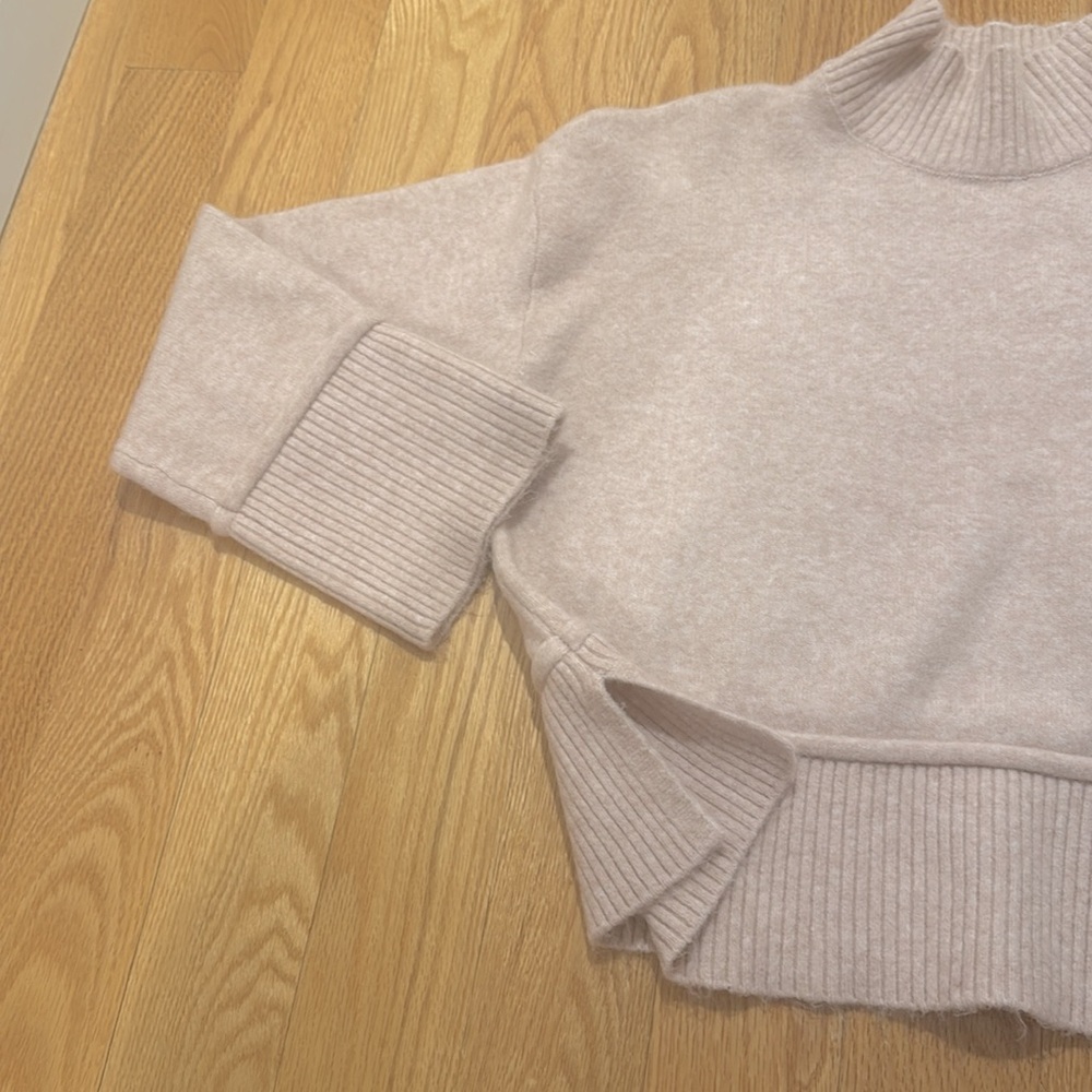 ☀️3/$15 Marled Mock Neck Sweater Small - Picture 3 of 5